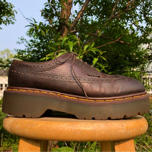 Dr. Martens Shoes - Dr. Martens 3989/34 Wingtip Brogue Platform Oxfords